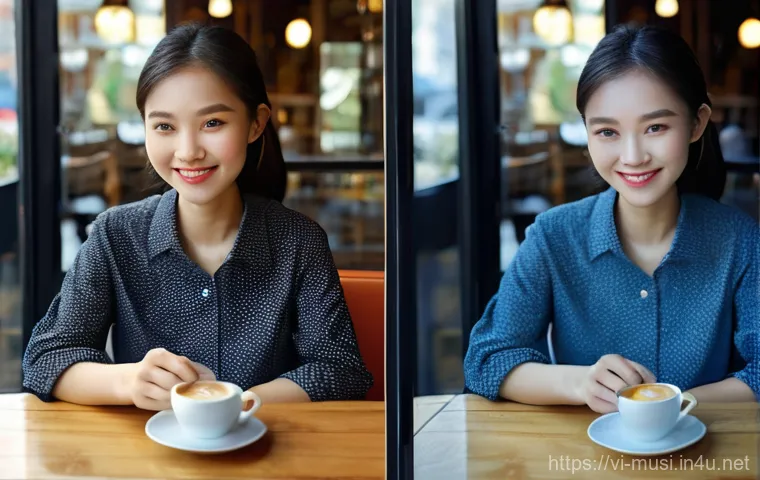 기타 보정 프로그램 - **Prompt 1: Subtle AI Portrait Enhancement**
    "A candid medium shot of a young Vietnamese woman, ...