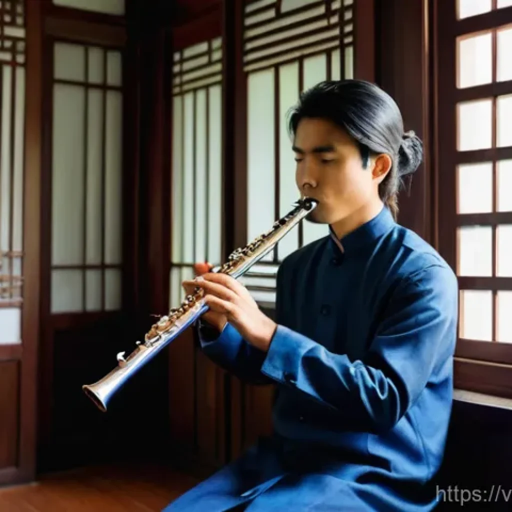플룻 리페어 서비스 - **Prompt 1: "The Concerned Flutist"**
    A young Vietnamese musician, approximately 18-22 years old...