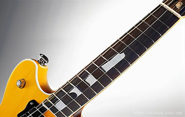 기타 튜닝 머신 종류 - **Image Prompt 2: Precision in Tuning - A Mechanic's View**
    An extreme close-up, macro shot focu...